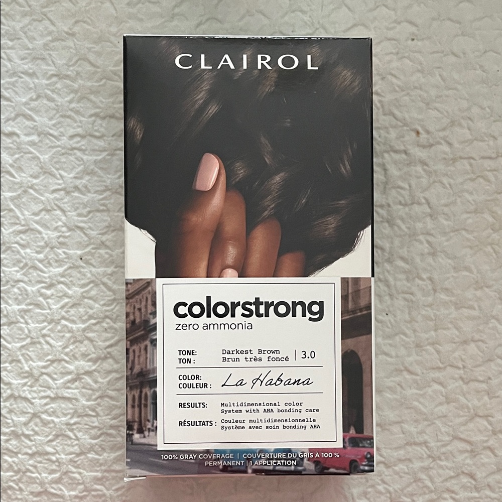 NWT Clairol Colorstrong Hair Dye 3.0 Darkest Brown
